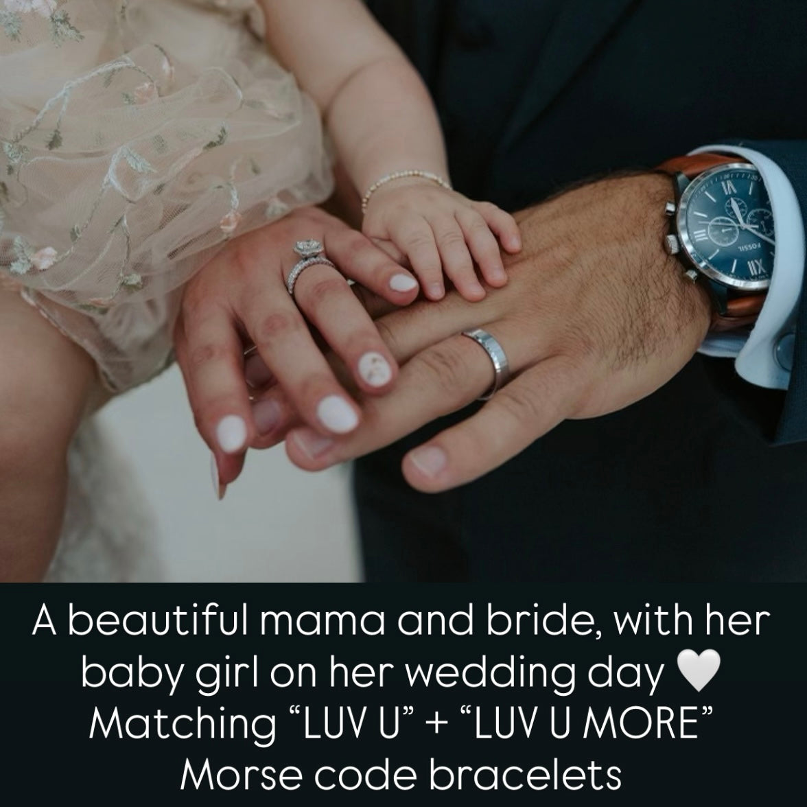 Mommy + Me Morse Code Ivory