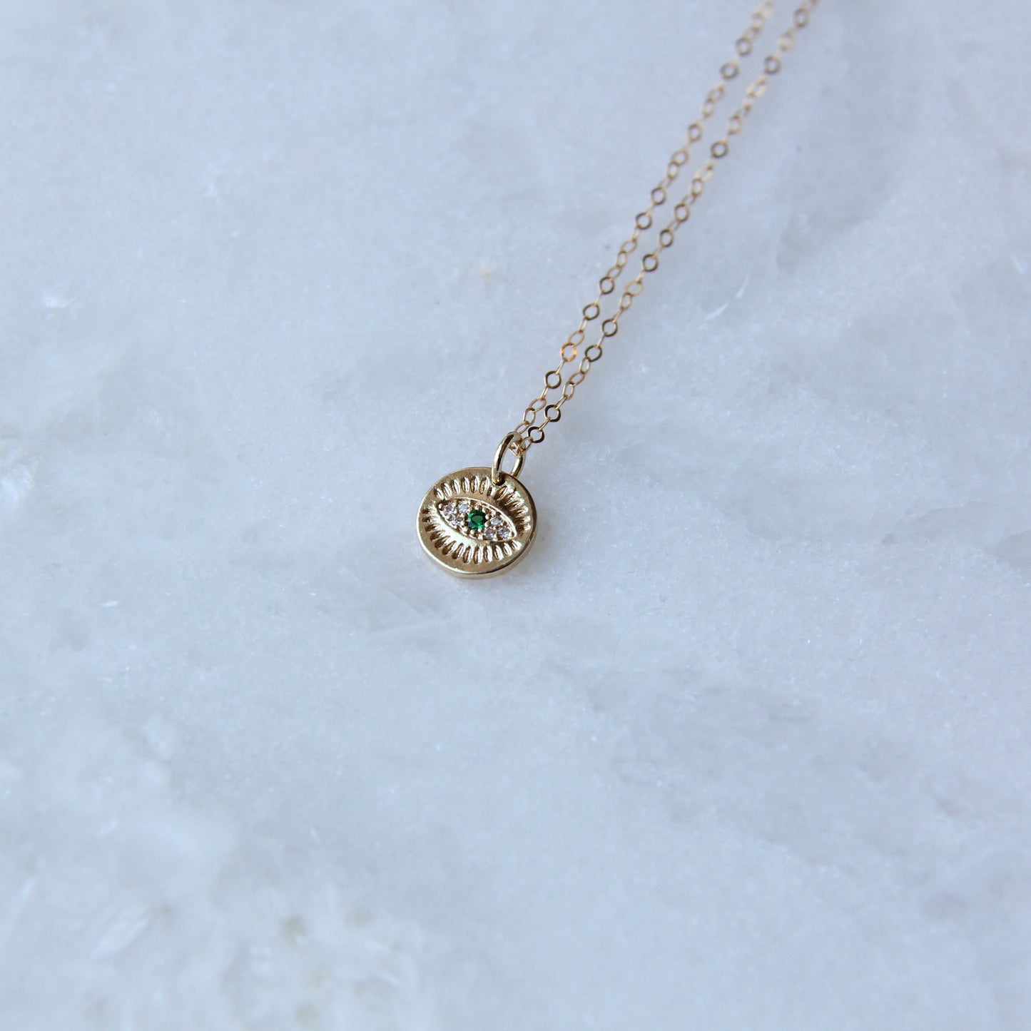 Green Evil Eye Necklace