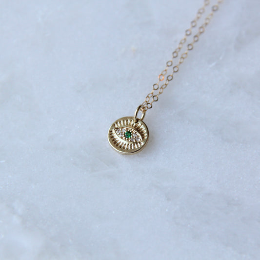 Green Evil Eye Necklace
