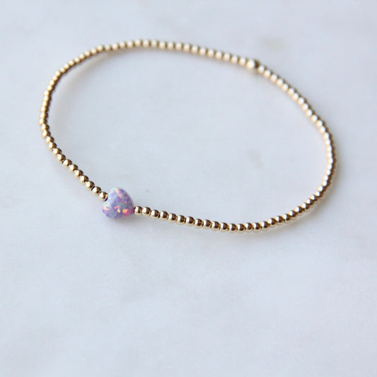 Purple Opal Heart